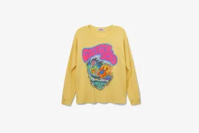OdorResistant Coating DayDreamer "Grateful Dead Surf Bears " L/S T-Shirt W - Yellow Bloom