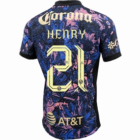 Nike Club America Henry Mart??n Third Jersey 24/25 (Medium Blue/Black/Lemon Chiffon) Everyday Use