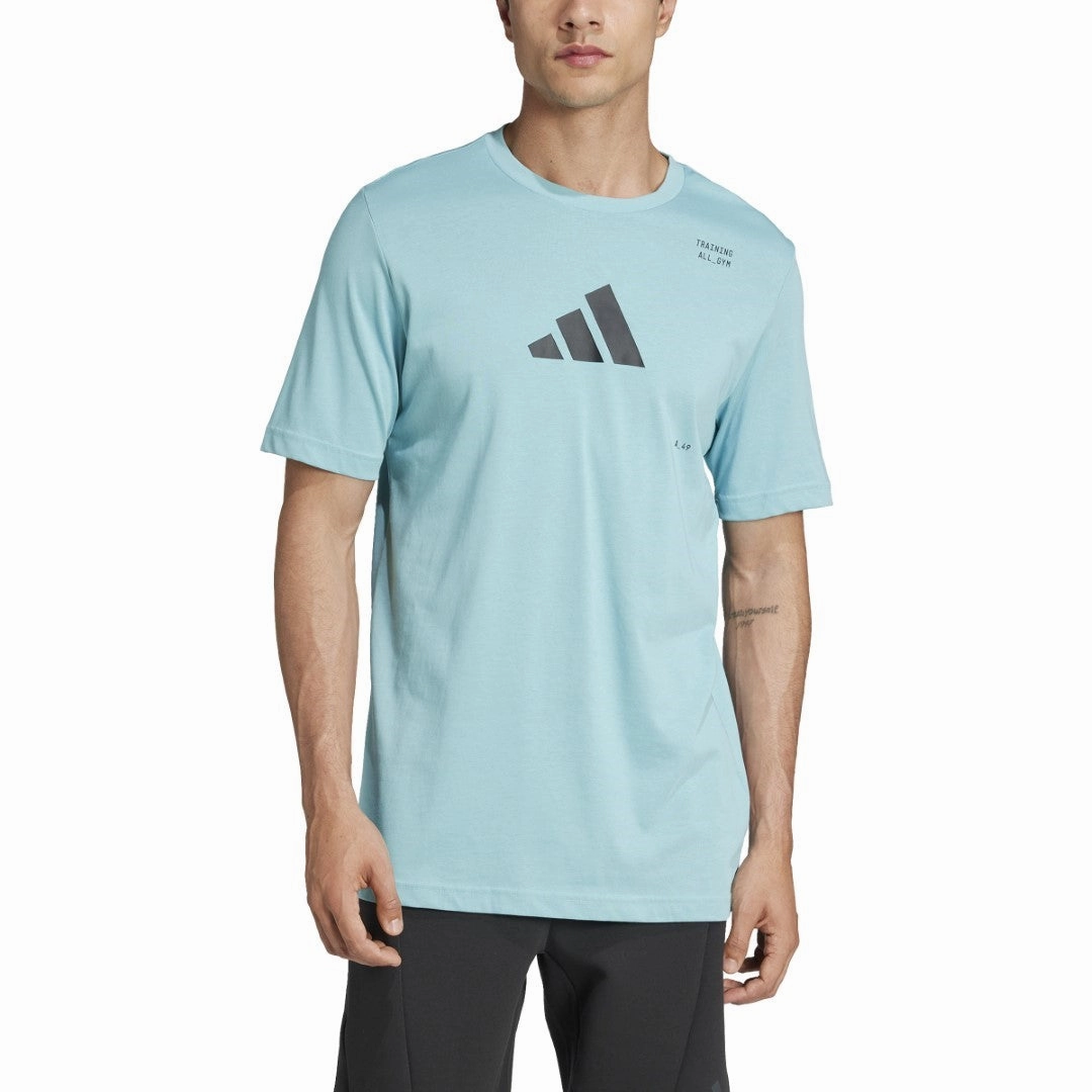 Essential Fashion Stretchable Collar Band All-Gym Category Graphic T-Shirt