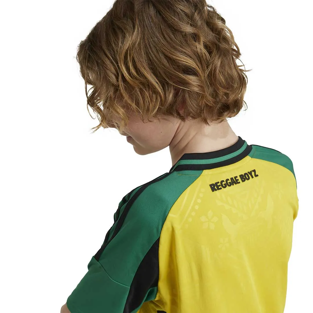 Drop Tail Hem Lightweight Construction adidas - Kids' (Youth) Jamaica 24 Home Jersey (IS5674)