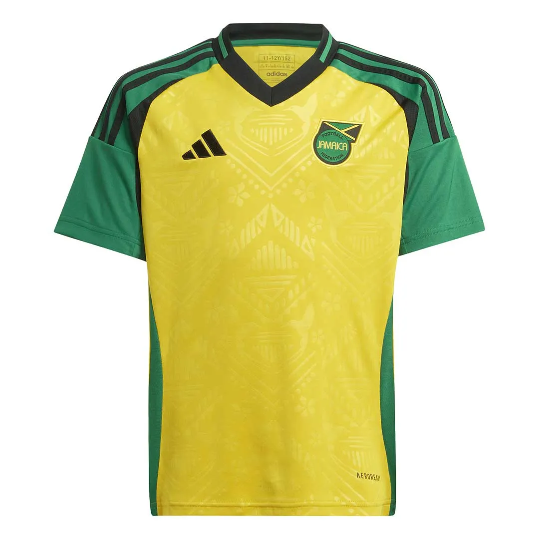 adidas - Kids' (Youth) Jamaica 24 Home Jersey (IS5674) Tear Resistant Fabric Weave Game Look