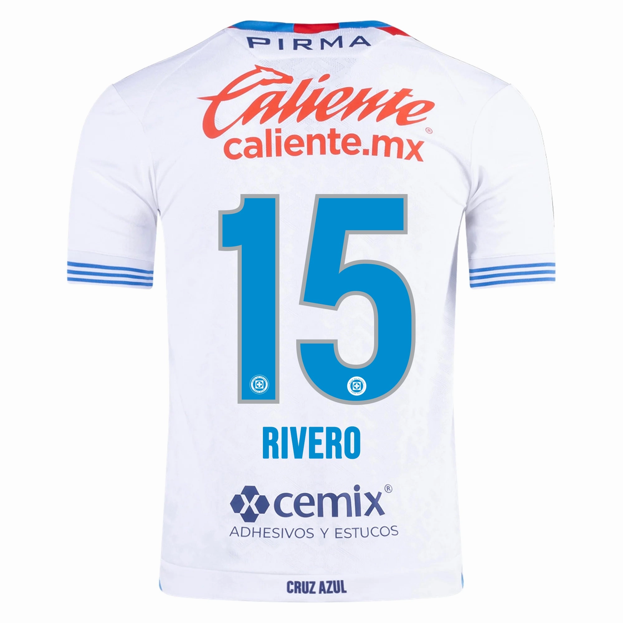 Pirma Ignacio Rivero Cruz Azul Away Jersey 24/25 (White/Blue) Microfiber Performance Blend Flexible Design
