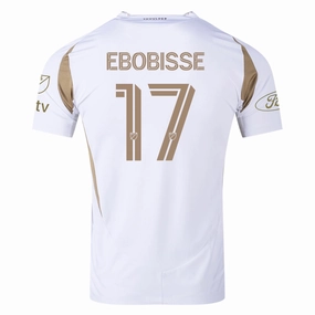 Airflow Channel Design Sun Protection Fabric adidas Jeremy Ebobisse LAFC Authentic Away Jersey w/ MLS   Apple   Ford Logo 25/26 (White/Gold)