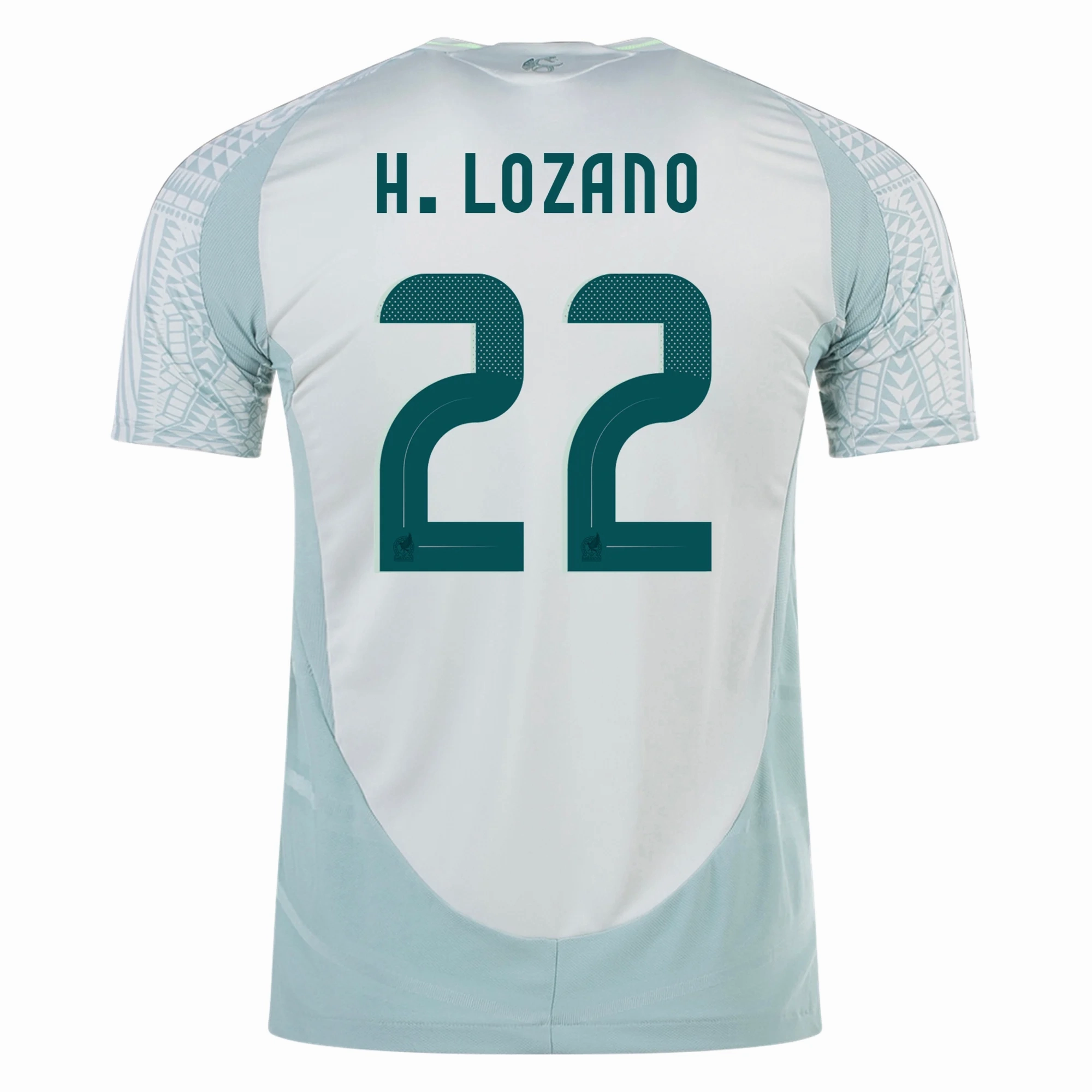 adidas Mens Mexico Authentic Hirving Lozano Away Jersey 24/25 (Linen Green) Breathable Material Game Utility