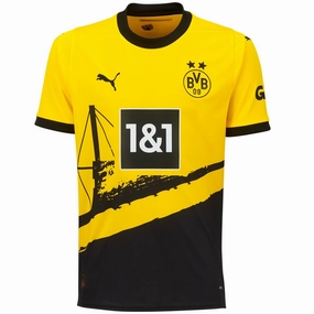 Puma Borussia Dortmund Home Jersey 23/24 (Cyber Yellow/Puma Black) Reflective Safety Detailing