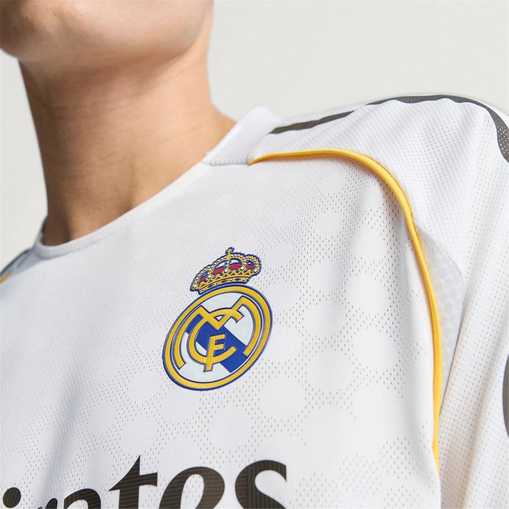 Non Chafe Seams Comfort Layer adidas Valverde Real Madrid Authentic Home Jersey 25/26 w/ Champions League Patches (White)