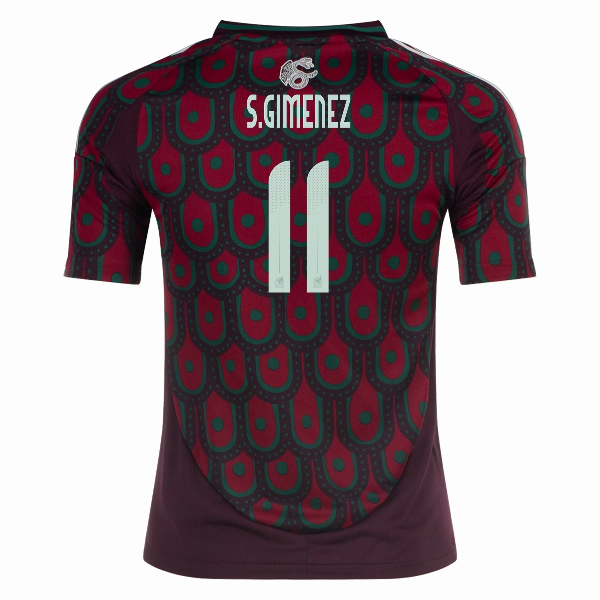 adidas Youth Mexico Santiago Gim??nez Home Jersey 24/25 (Multicolor) Color Blocked Easy Fit