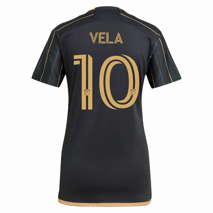 Athletic gear Hypoallergenic Processing adidas Womens LAFC Carlos Vela Home Jersey 24/25 (Black/Gold)
