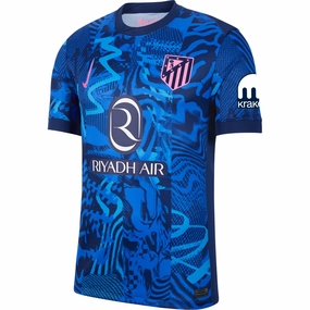 Breathable Back Ventilation Nike Atletico Madrid Authentic Third Jersey 24/25 (Blue Void/Pink Glow)