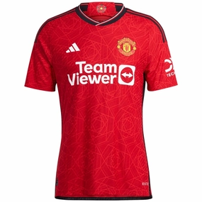 adidas Manchester United Home Authentic Jersey 23/24 (Team College Red) Reinforced Hems