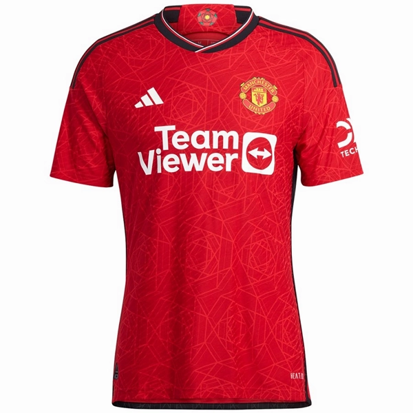 adidas Manchester United Home Authentic Jersey 23/24 (Team College Red) Reinforced Hems