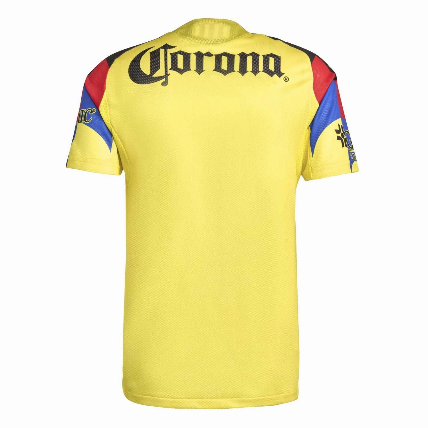 adidas Men's Club America 25/26 Authentic Home Jersey (Yellow) Abrasion Resistant Zones Quick Repair Yarn