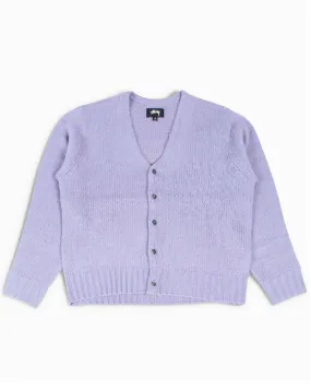 St??ssy Brushed Cardigan Lavender Core Style
