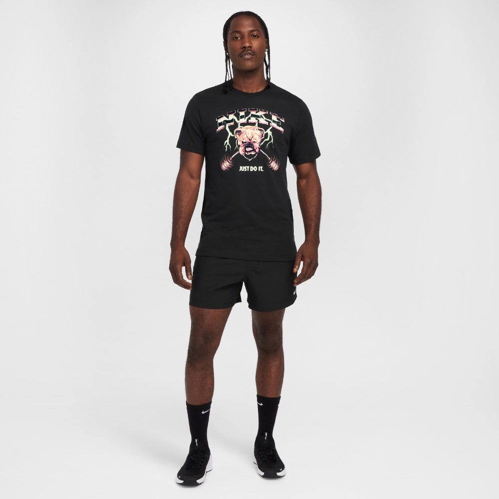 Reinforced Collar Relaxed Outfit Fitness T-Shirt