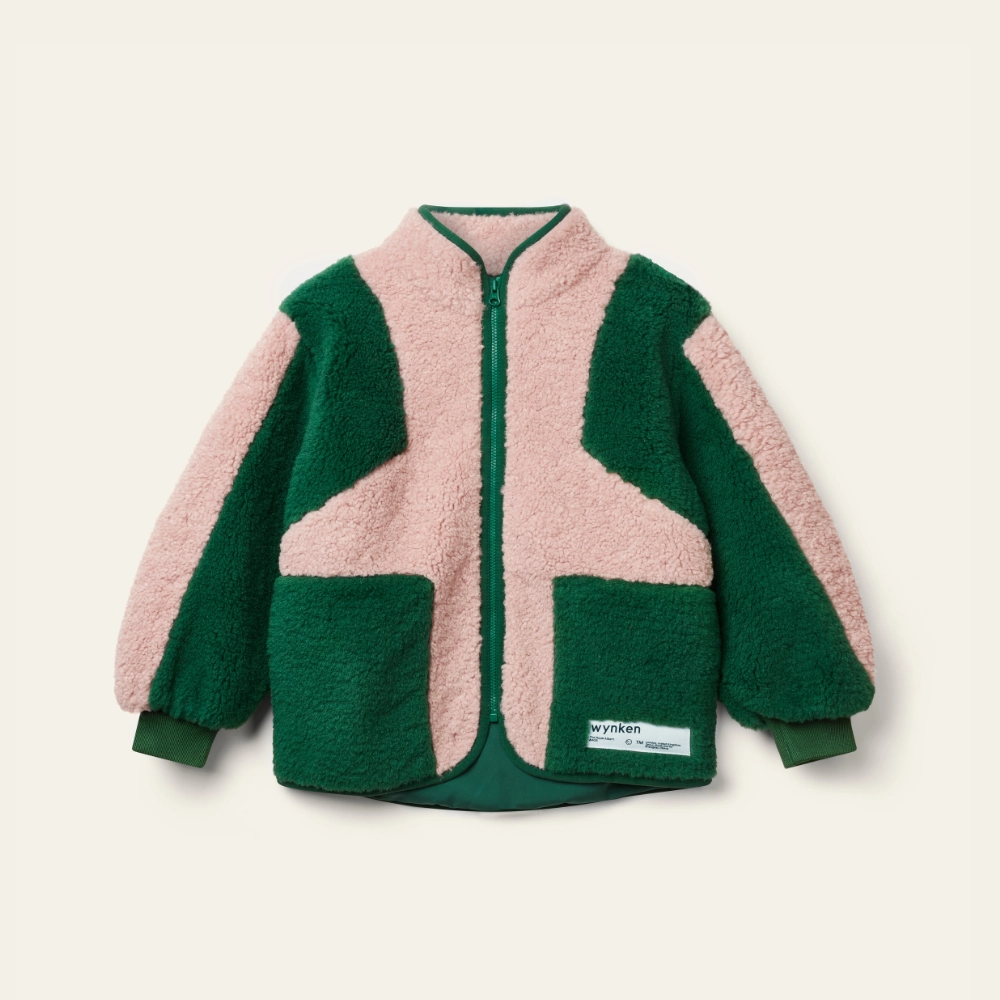 Wynken Wilderness Jacket, Pink/Green Light Reflective Logos Breathable Technology