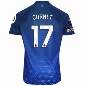 Umbro West Ham Maxwel Cornet Third Jersey w/ EPL   No Room For Racism Patches 23/24 (Navy/Sky Blue) Vented Panels Vivid Pattern
