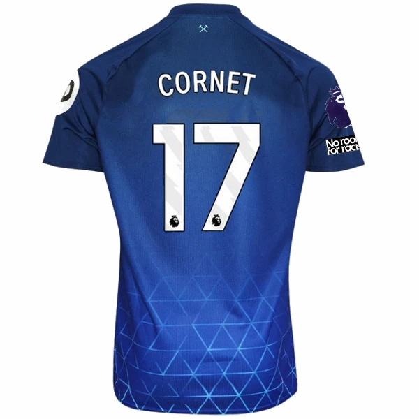 Umbro West Ham Maxwel Cornet Third Jersey w/ EPL   No Room For Racism Patches 23/24 (Navy/Sky Blue) Eco Friendly Blend