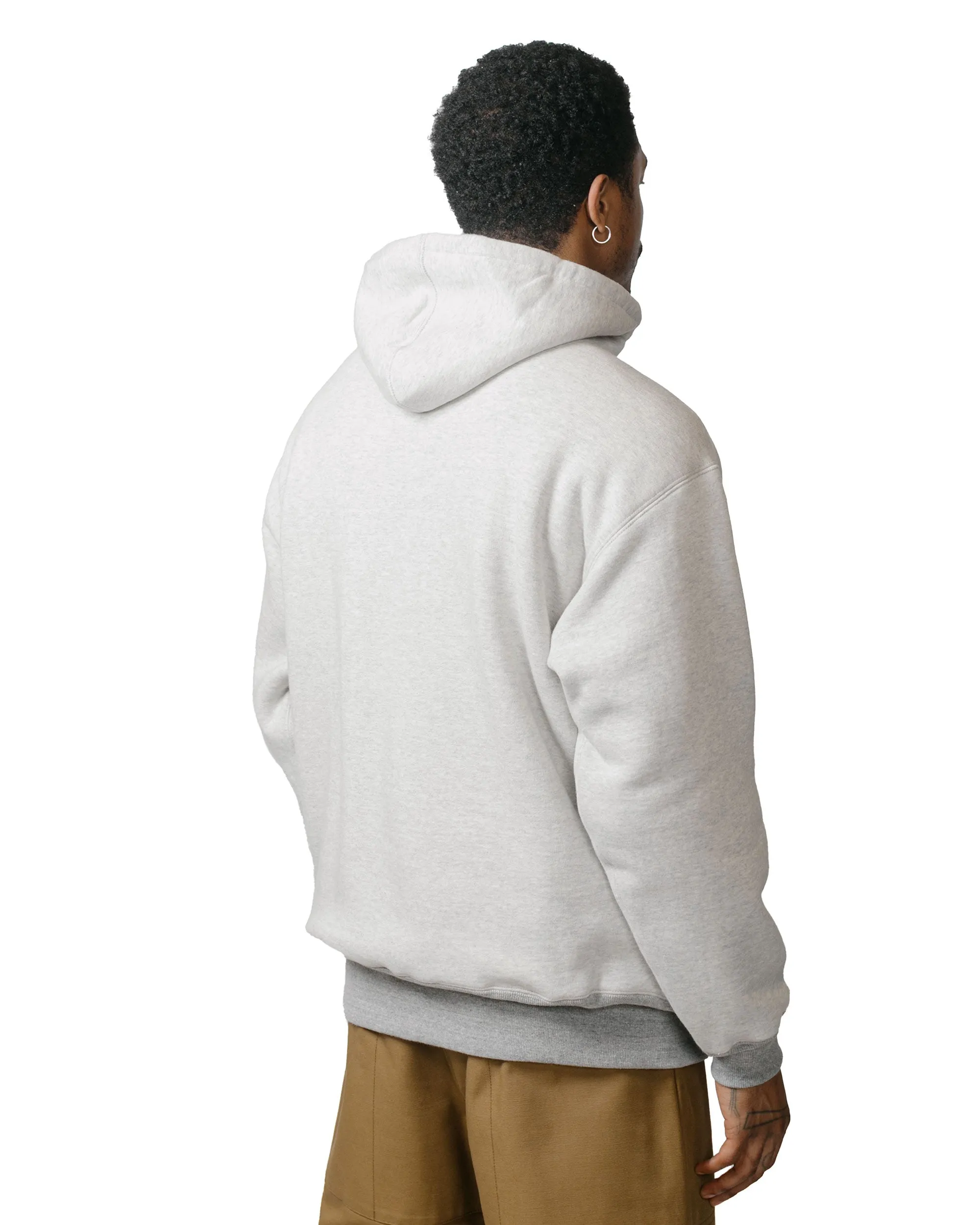 The Real McCoy's MC23116 Double-Face Hooded Sweatshirt Grey right for outdoor activities Vintage Style