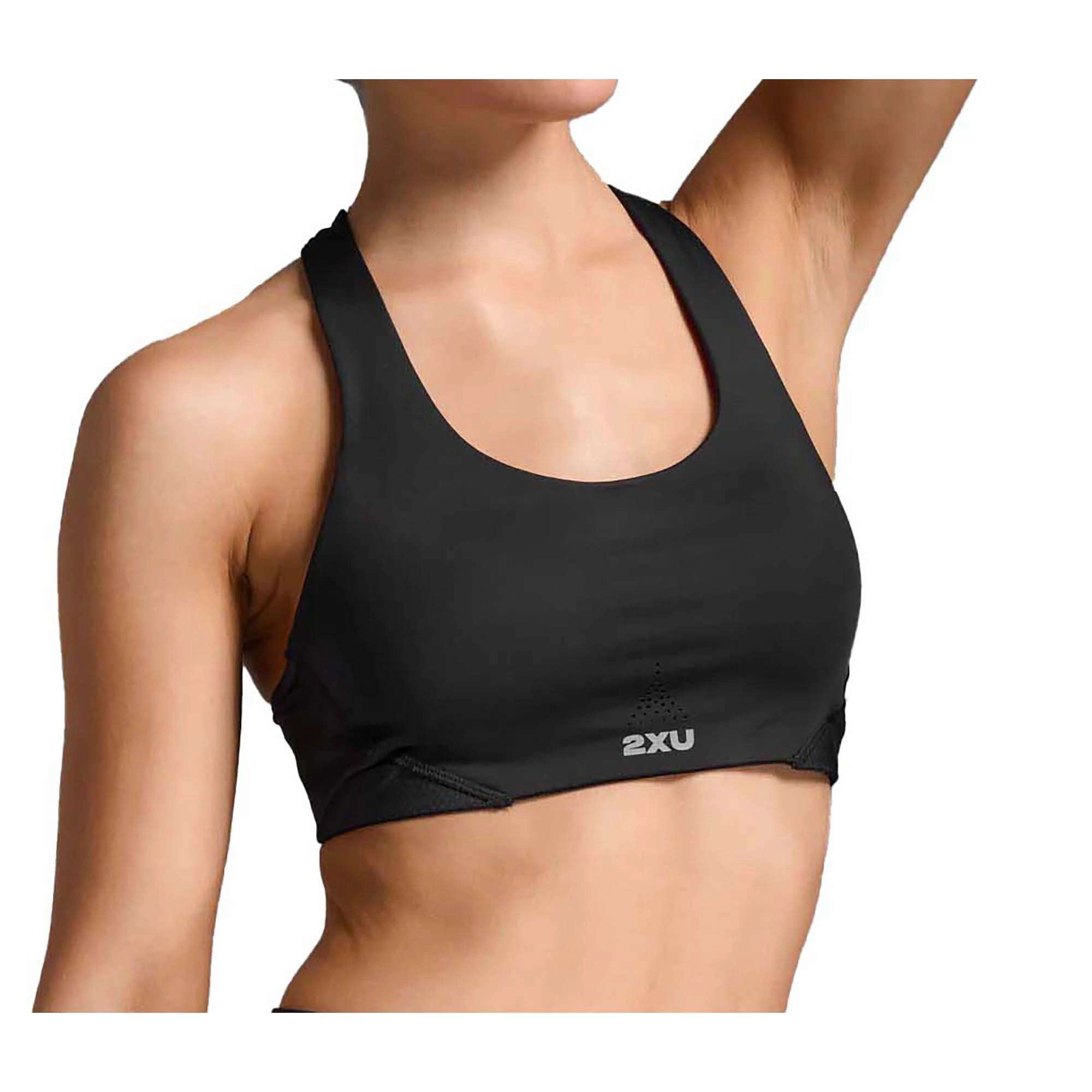 Women's Aero Mesh Medium Impact Sports Bra Satin Non slip grip