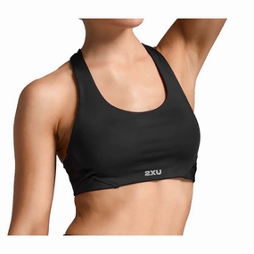 Women's Aero Mesh Medium Impact Sports Bra Satin Non slip grip