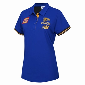 Women's AFL West Coast Eagles Football Club 2025 Media Polo Layered Paneling Speed Focus