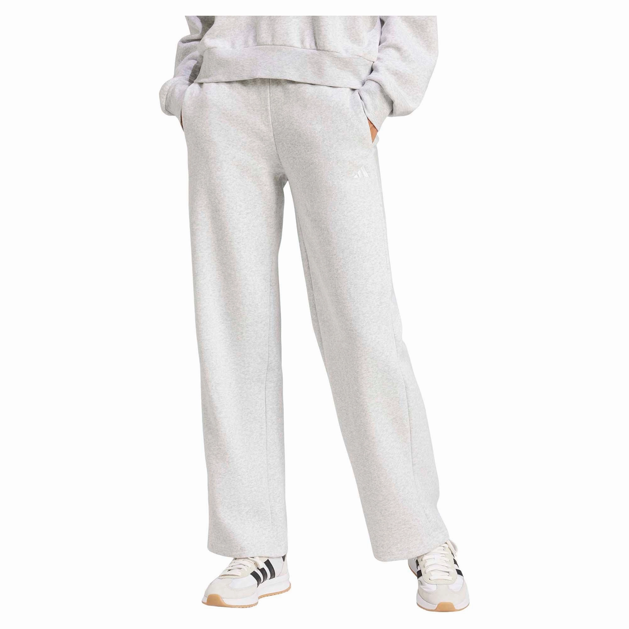 Women's Essentials Small Logo Feel Cozy Open Hem Pants All-day Comfort Side Pockets