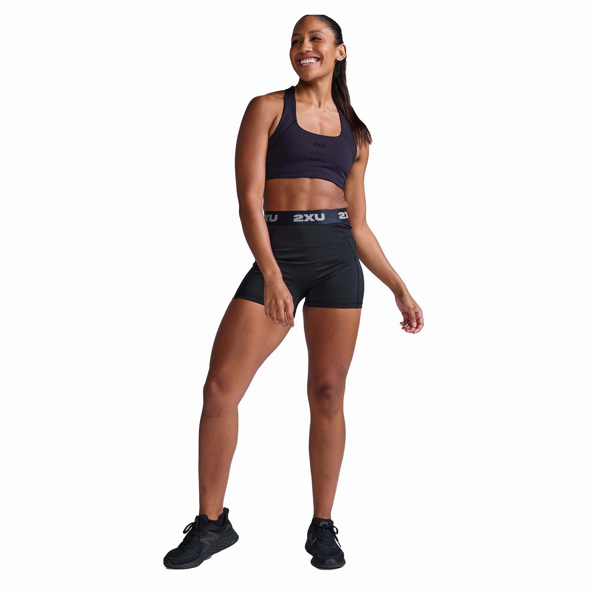 Microfiber Blend Fabric Women's Everyday Compression 3 Inch Shorts