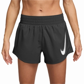 Stretchable Material Women's One Swoosh Dri-FIT Mid-Rise Brief-Lined Running Shorts