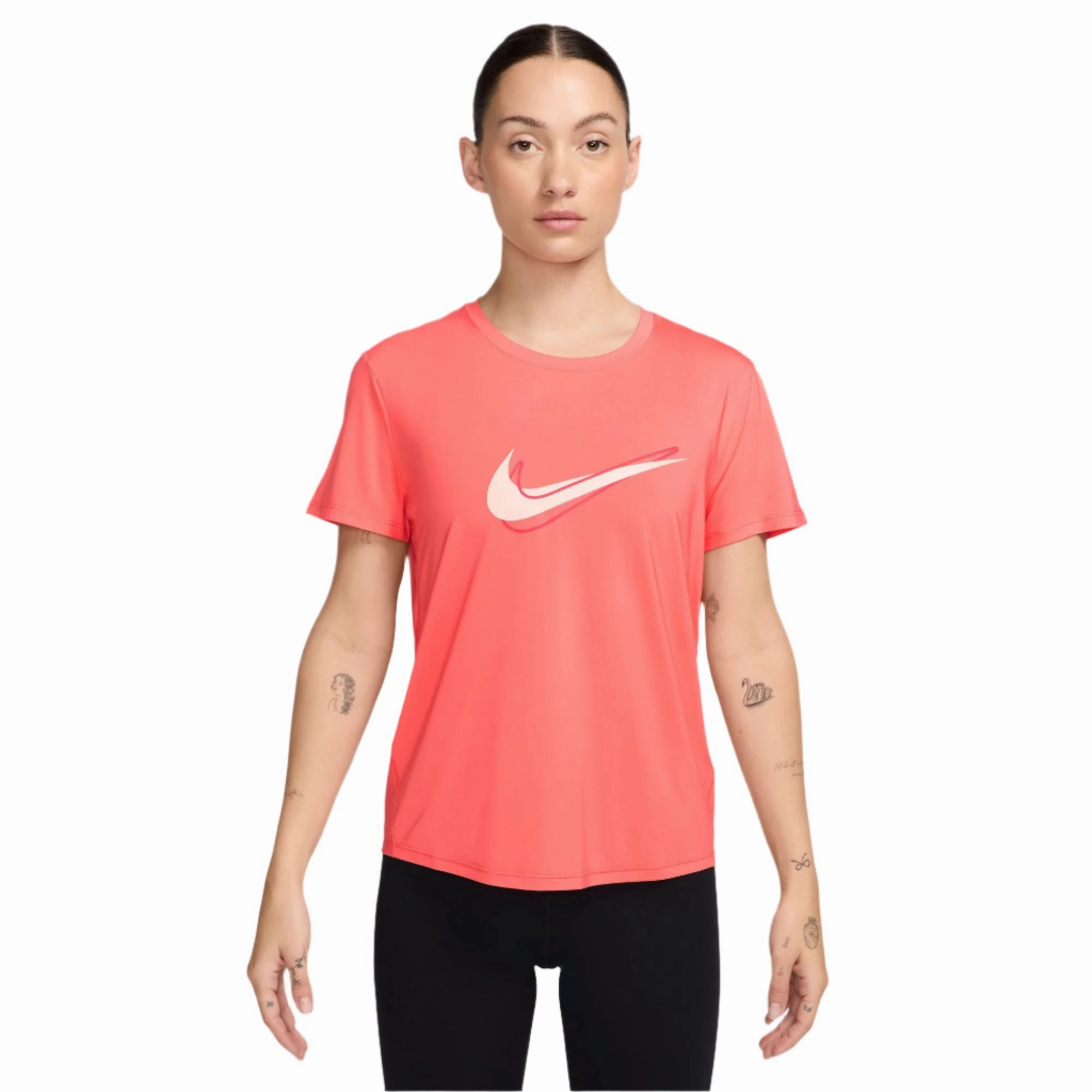 Slim Silhouette Women's One Swoosh Dri-FIT Short-Sleeve Running Top