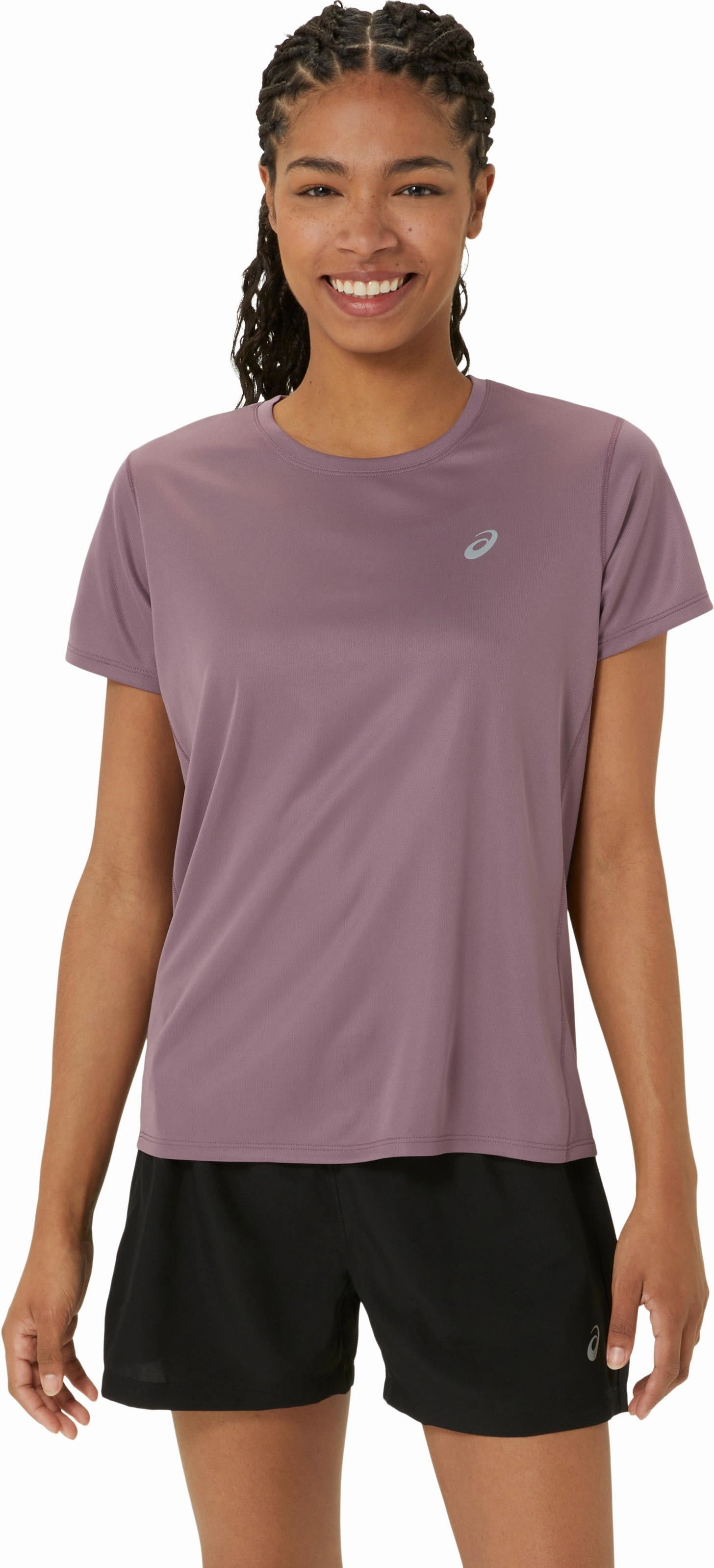 Casual Layers Women's Silver Short Sleeve Top