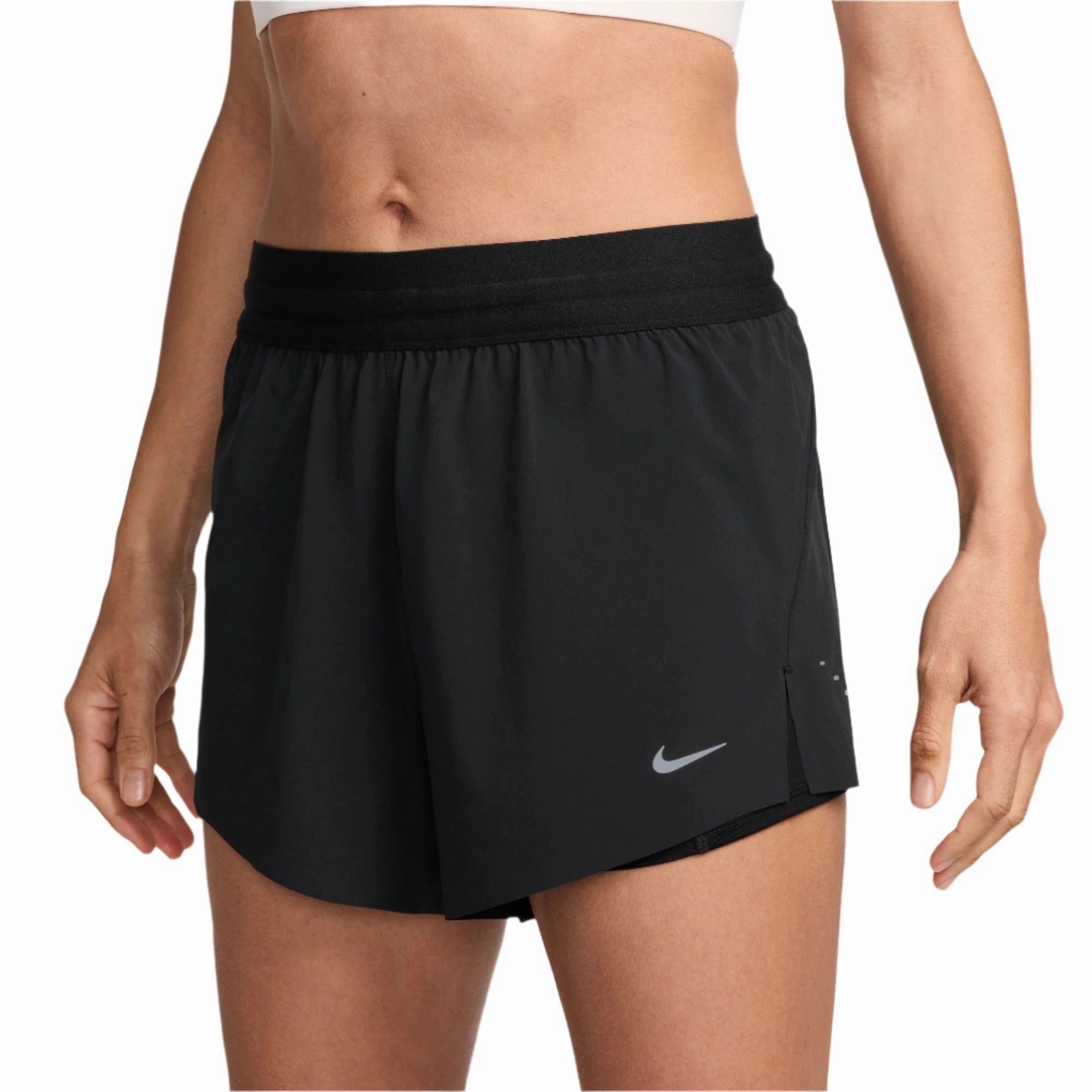 Effortless Wear Odor Control Technology Women's Swift Dri-FIT Mid-Rise 2-in-1 Running Shorts