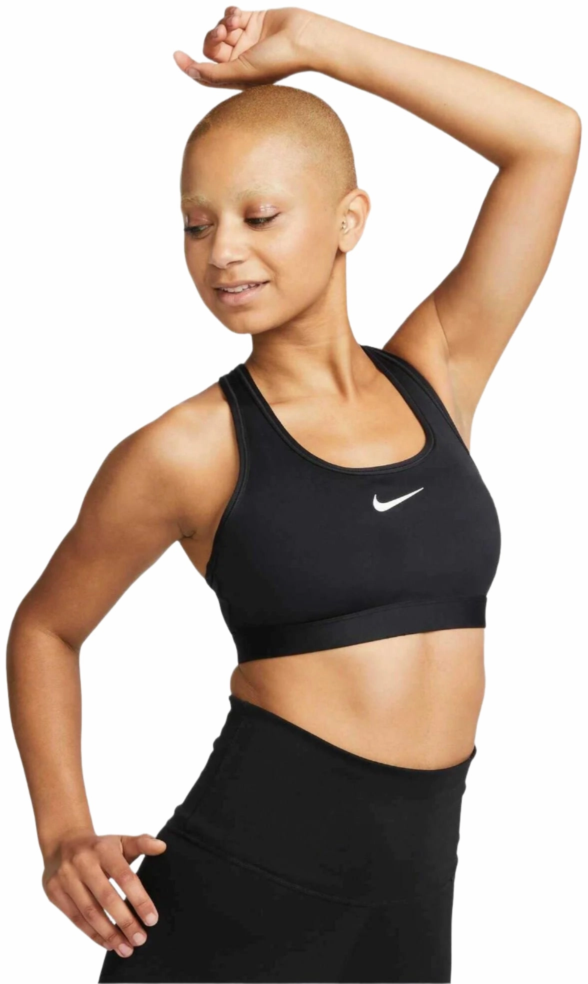 Women's Swoosh Medium Support Padded Sports Bra Secure Structure Medium-impact