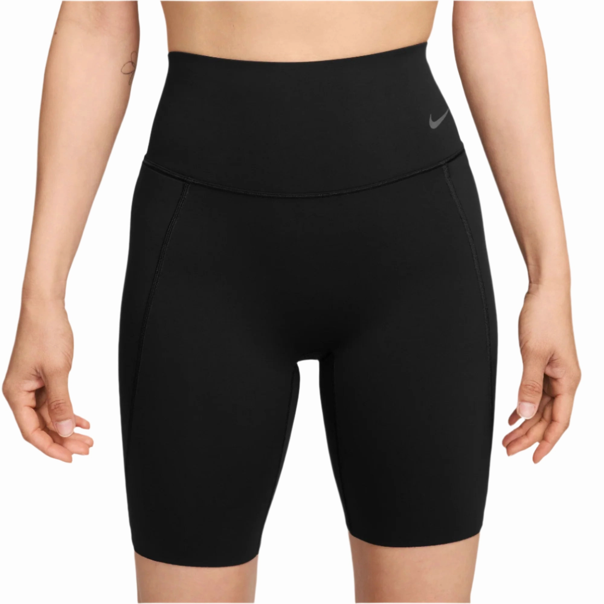 Contoured Cuff Design fade resistant color Women's Universa Medium-Support High-Waisted 8" Biker Shorts