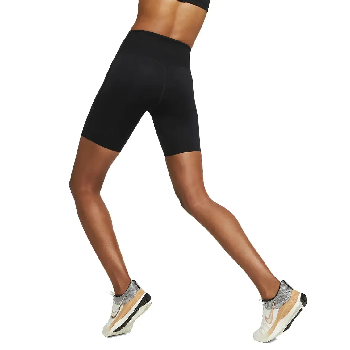 Ice Fit Womens Nike Go Firm-Support High-Waisted 8-Inch Biker Shorts with Pockets