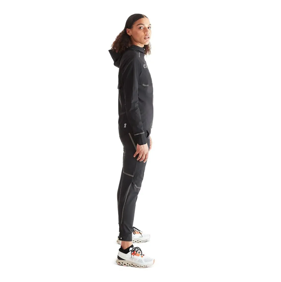 Street Glow Party Ready Womens On Running OAC Weather Jacket - Black