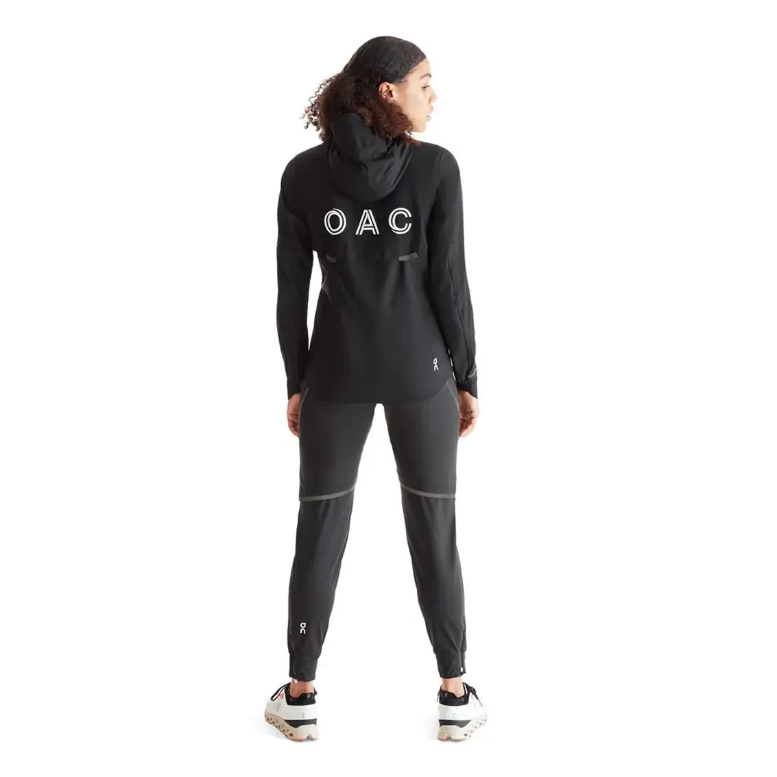 Womens On Running OAC Weather Jacket - Black MultiPanelDesign