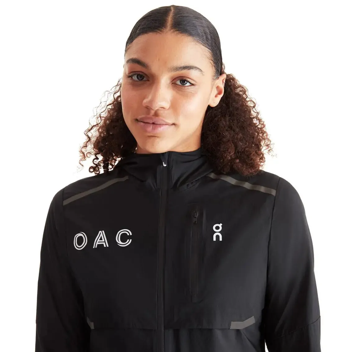 Womens On Running OAC Weather Jacket - Black Versatile Fashion WrinkleFreeTexture
