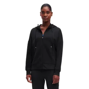Womens On Running Zipped Hoodie - Black UVProtectionFinish Casual Trousers