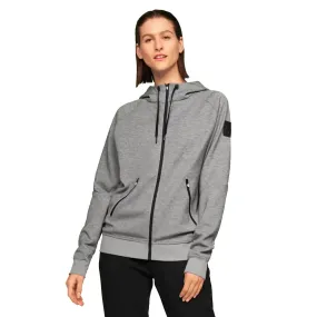 Womens On Running Zipped Hoodie - Grey Design Soul Daily Fit