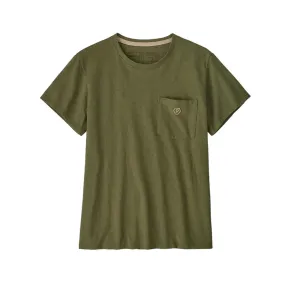 Womens Patagonia Clean Climb Bloom Pocket Responsibili-Tee Party Ready Comfortable Tunic