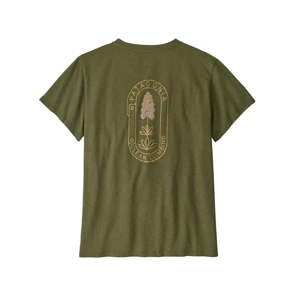 Simple Top Breathable Style Womens Patagonia Clean Climb Bloom Pocket Responsibili-Tee