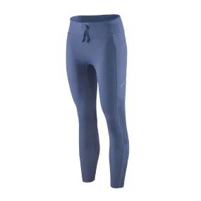 Womens Patagonia Endless Run 7/8 Tights - Current Blue Star Fit Boho Light