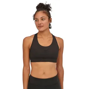 Fire Glow Womens Patagonia Wild Trails Sports Bra - Black