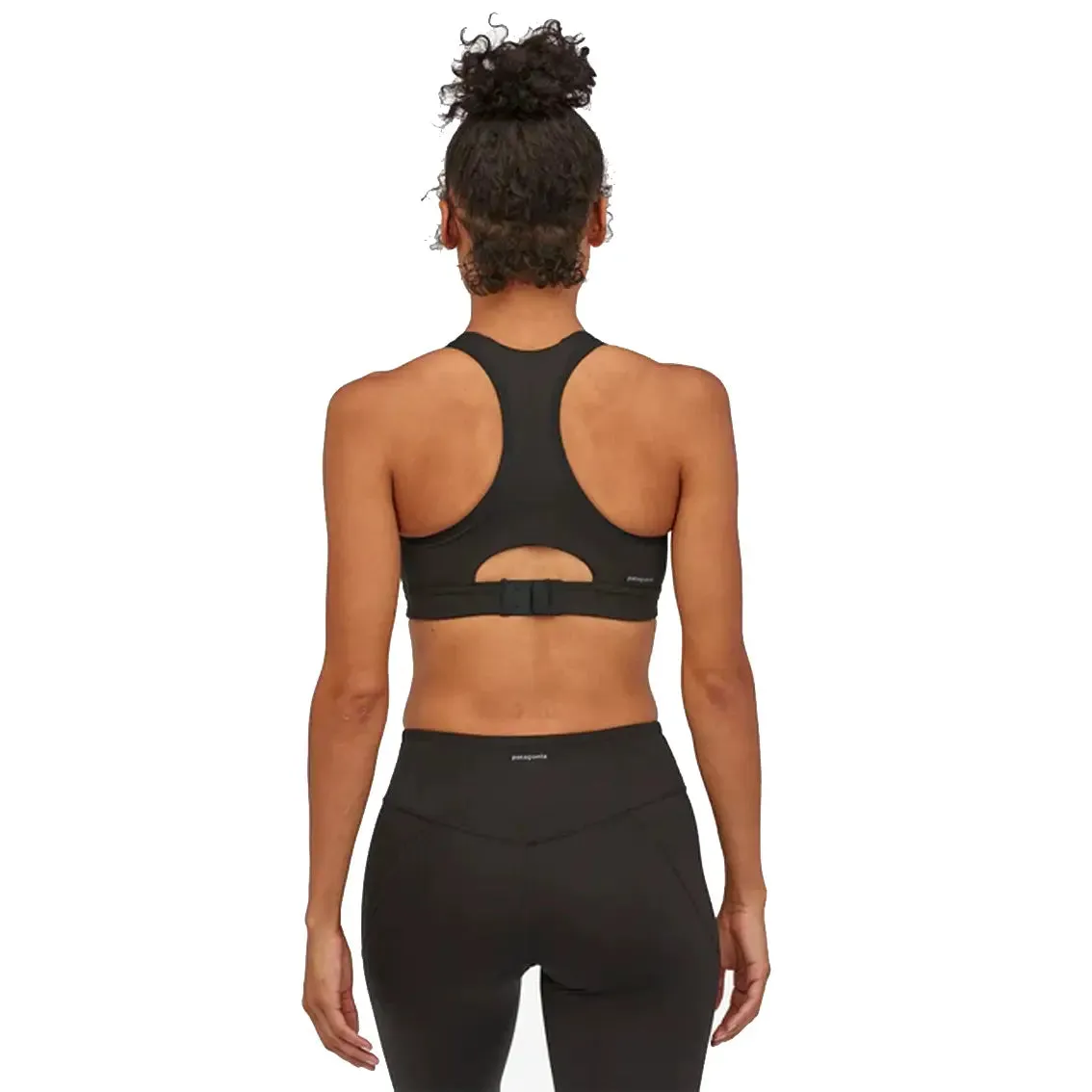 EcoFriendlyDyeProcess Womens Patagonia Wild Trails Sports Bra - Black