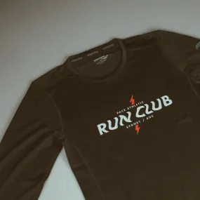 Relax Mode Womens Saucony x Run Club - Stopwatch Long Sleeve - Black