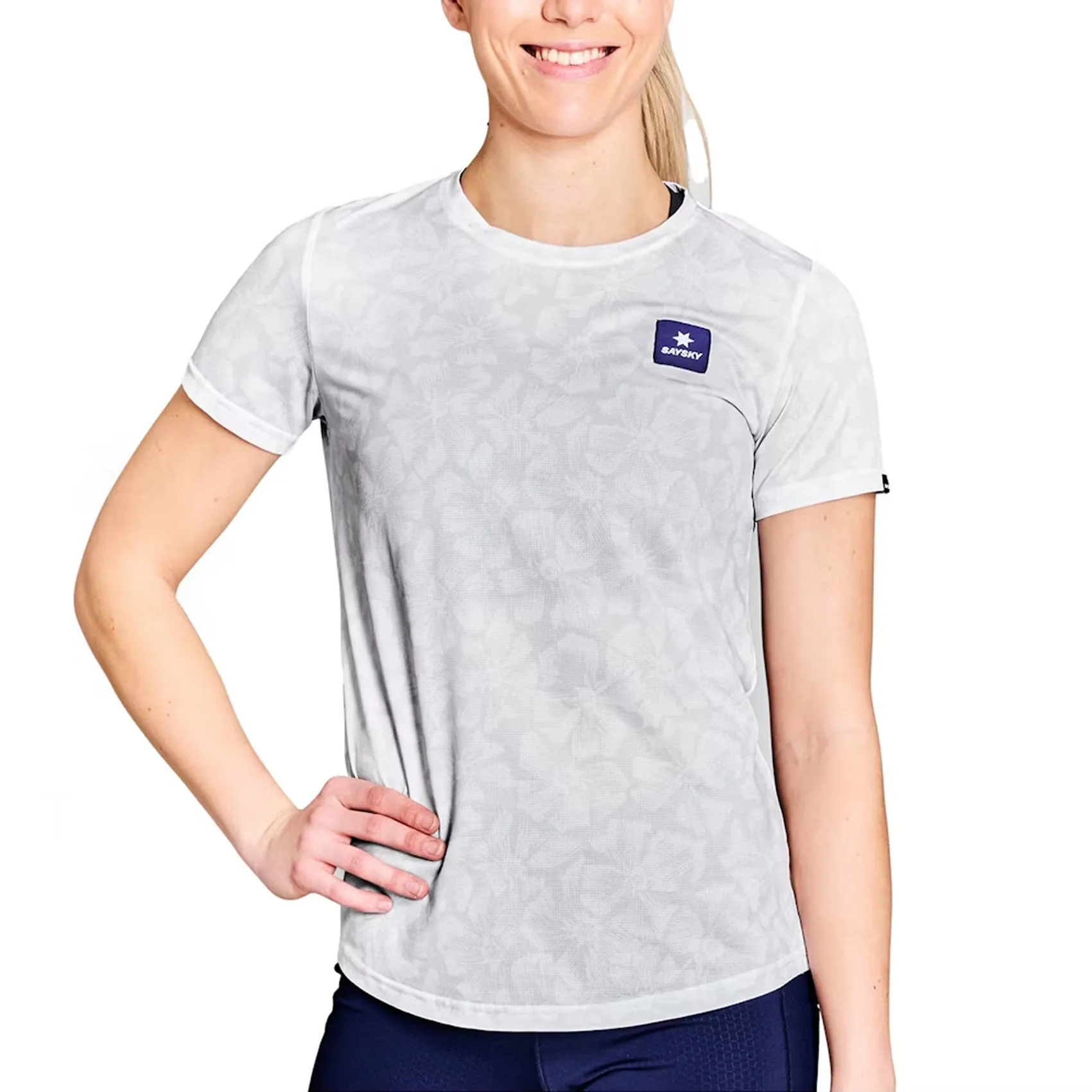 Design Glow Womens Saysky Flower Combat T-Shirt