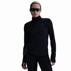 Womens Nike Trail Dri-FIT 1/4 Zip Mid Layer Running Top Leisure Wear