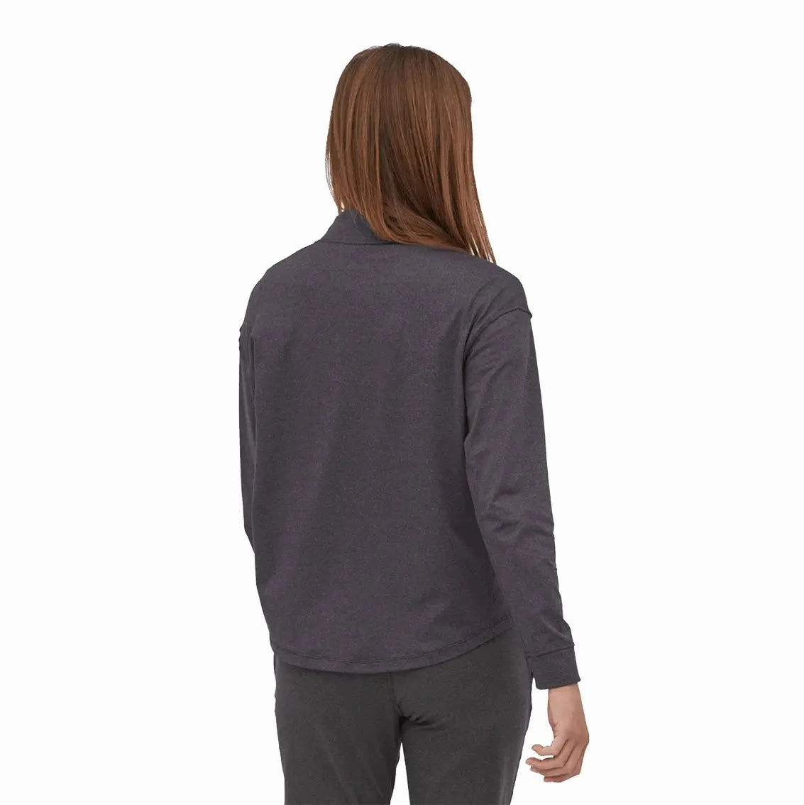 Nylon Shell Construction TapedZippers Womens Patagonia Pack Out Pull Over - Black X-Dye
