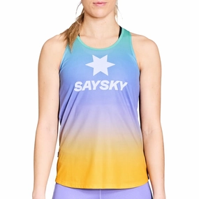 Womens Saysky Drip Dye Flow Singlet Airflow Ventilation System