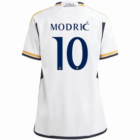 adidas Youth Real Madrid Luka Modric Home Jersey 23/24 (White) Cool Day Fit